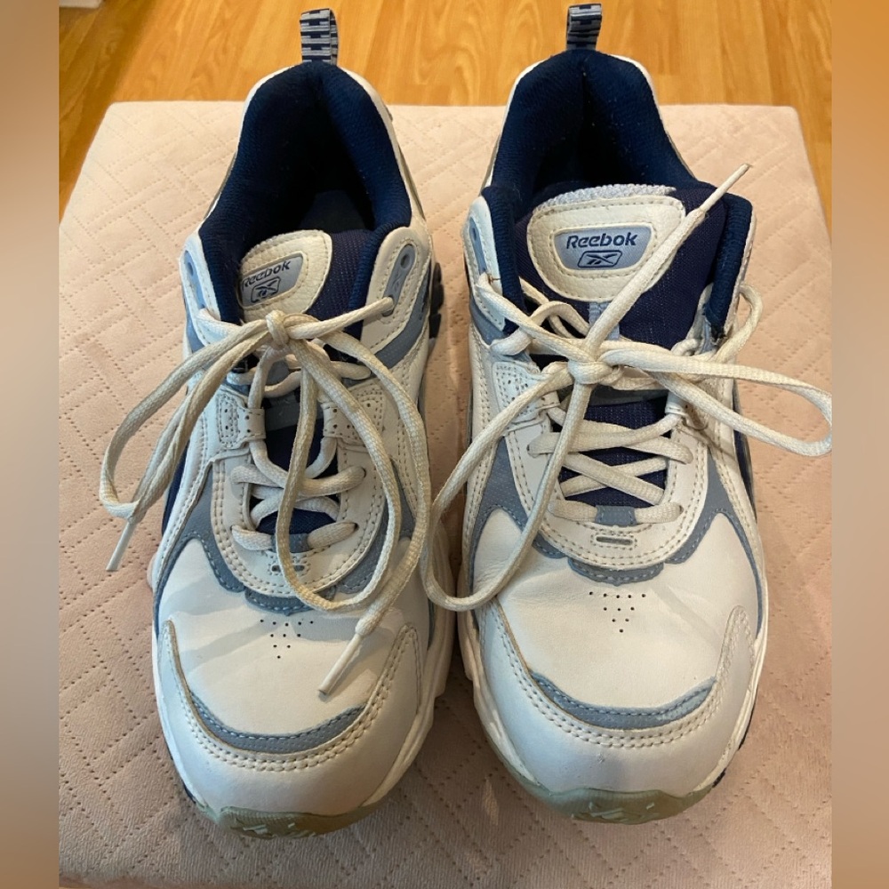Reebok DMX white leather runners - size 10